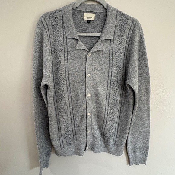 Civil Society Other - Civil Society Cardigan Men's Large Grey Vintage Aesthetic Knit Polo Sweater